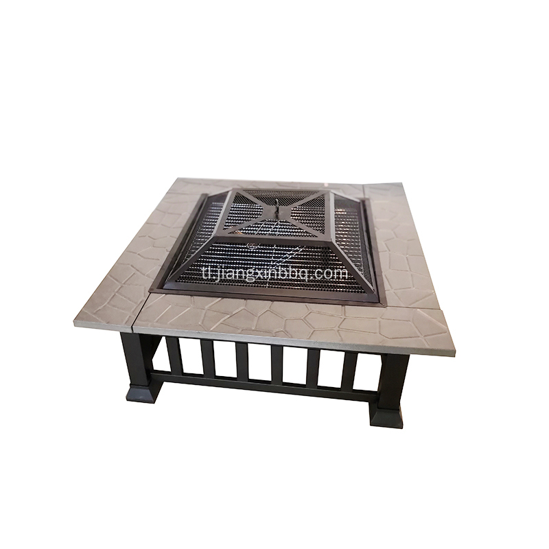 Square Table Backyard Outdoor Firepit