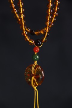 yellow bead necklace