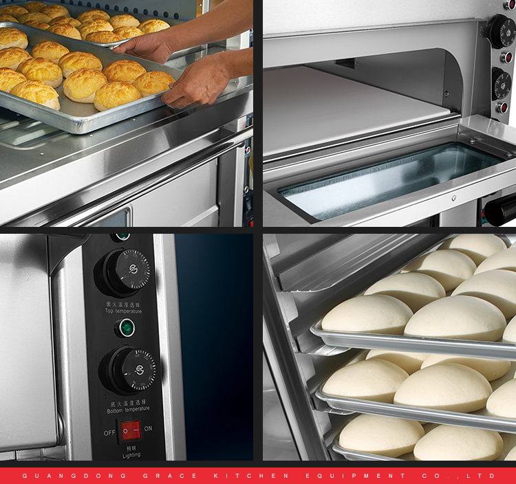 Kitchen Equipment Commercial Pizza Baking Equipment Stainless Steel 3 Layer Stone Electric Oven