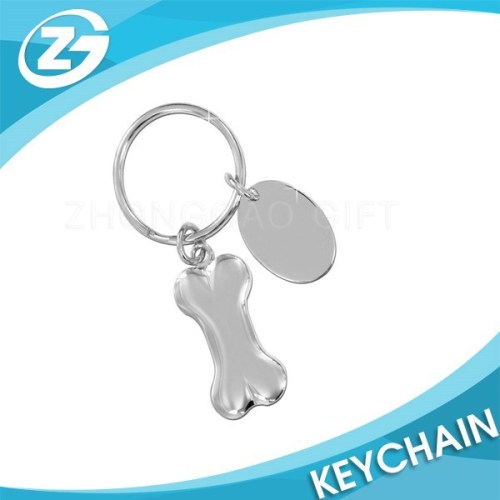 Good Quality Fashion Design Reusable Customized Metal Dog Bone Keychain