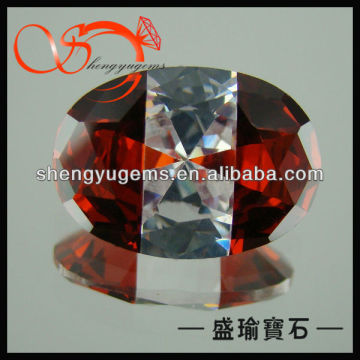 oval multi color cz gems CZOV08938