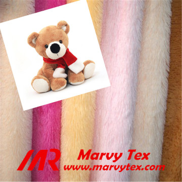 super soft low pile pv plush fabirc for soft toy