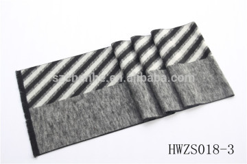 Jacquard stripe 100%cashmere scarf