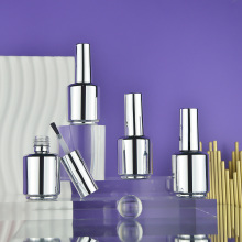 Hot Luxury 15ml Round Silver UV Gel Nail Polish Bottle