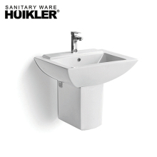 Economic Wall Hung Ceramic Art Basins with Half Stand