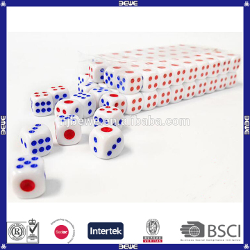 Casino Gambling Using White Plastic Spots Dices