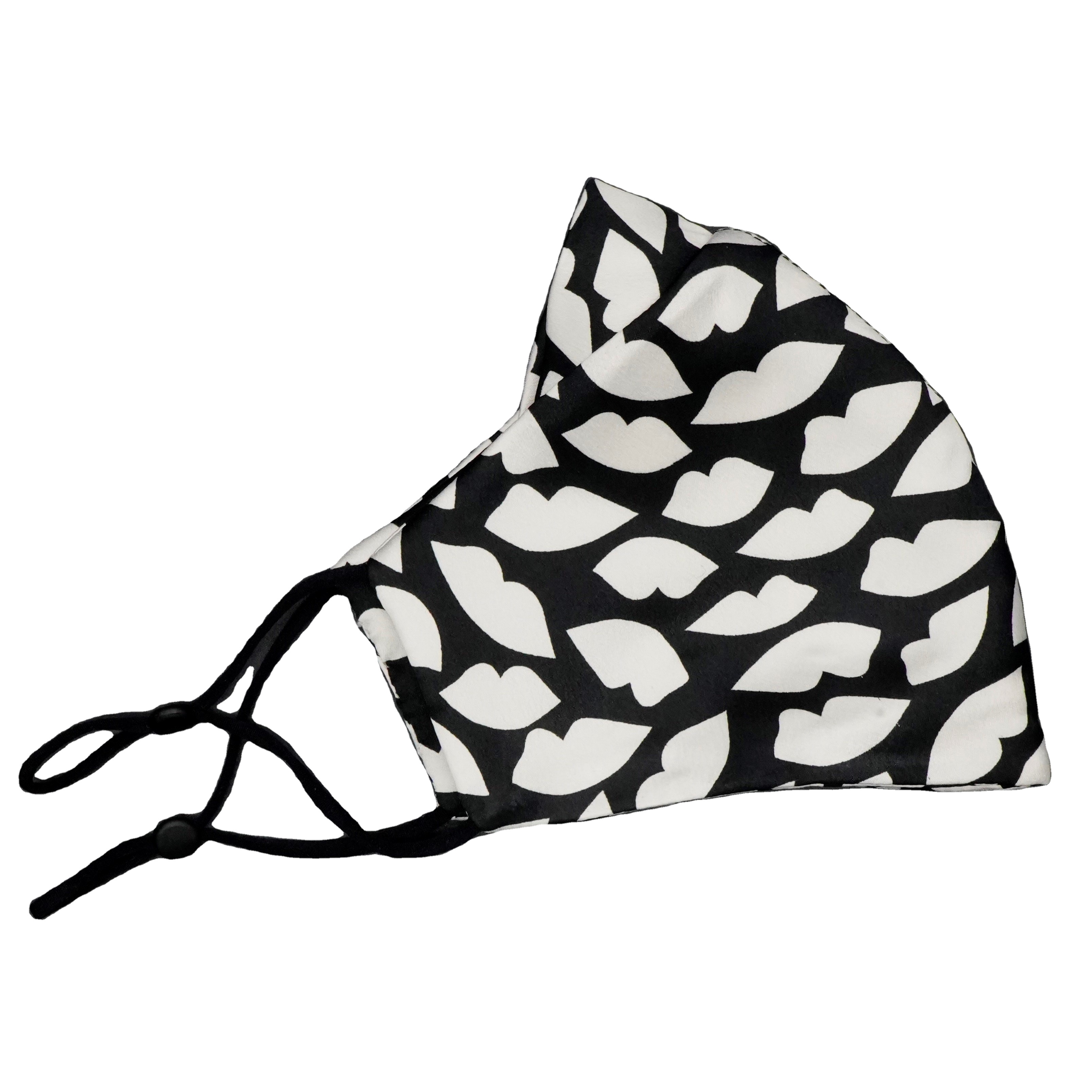 black Printied Silk Face Mask black Printied Silk Face Mask