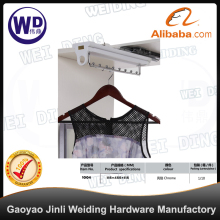 Pull out closet clothes sliding rail hanger rack organizer aluminum chrome 1004