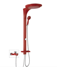 Aluminium Bathroom Shower Set with Hot and Cold Shower Panel