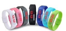 led touch screen silicon watch/ silicon wristband watch