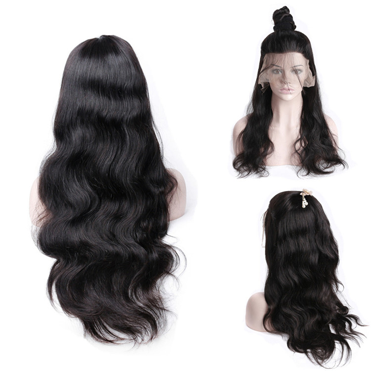 New Arrival Best Selling Hair Products Grade 10A Brazilian Remy Hair Body Wave 360 Lace Frontal Wig