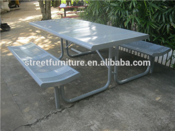 Metal Bench Table Picnic Table with Bench Outdoor Table Set