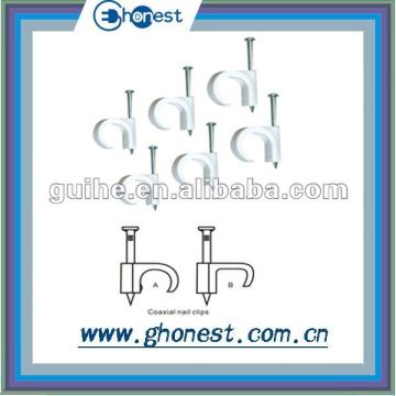 Plastic nail cable clips