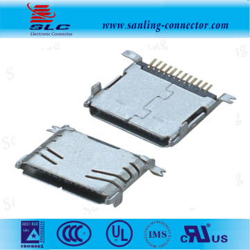 Waterproof 12Pin Mini USB Female Connector