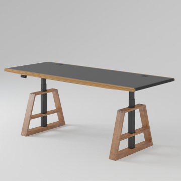 Office Lifting Desk Houten A-Shape Elektrische Staatsbureau