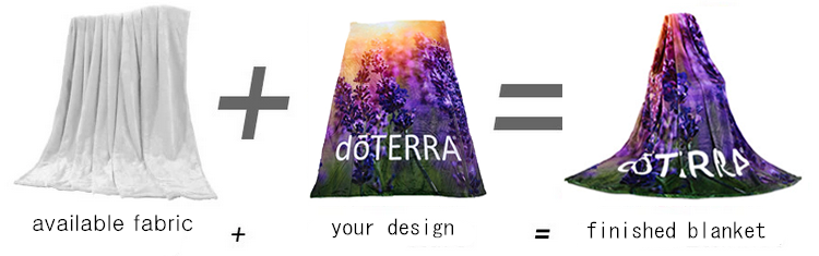 MOQ 100 OEM custom 3D digital print flannel blanket