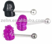 Penis Head French Tickler barbell tongue ring jewelry