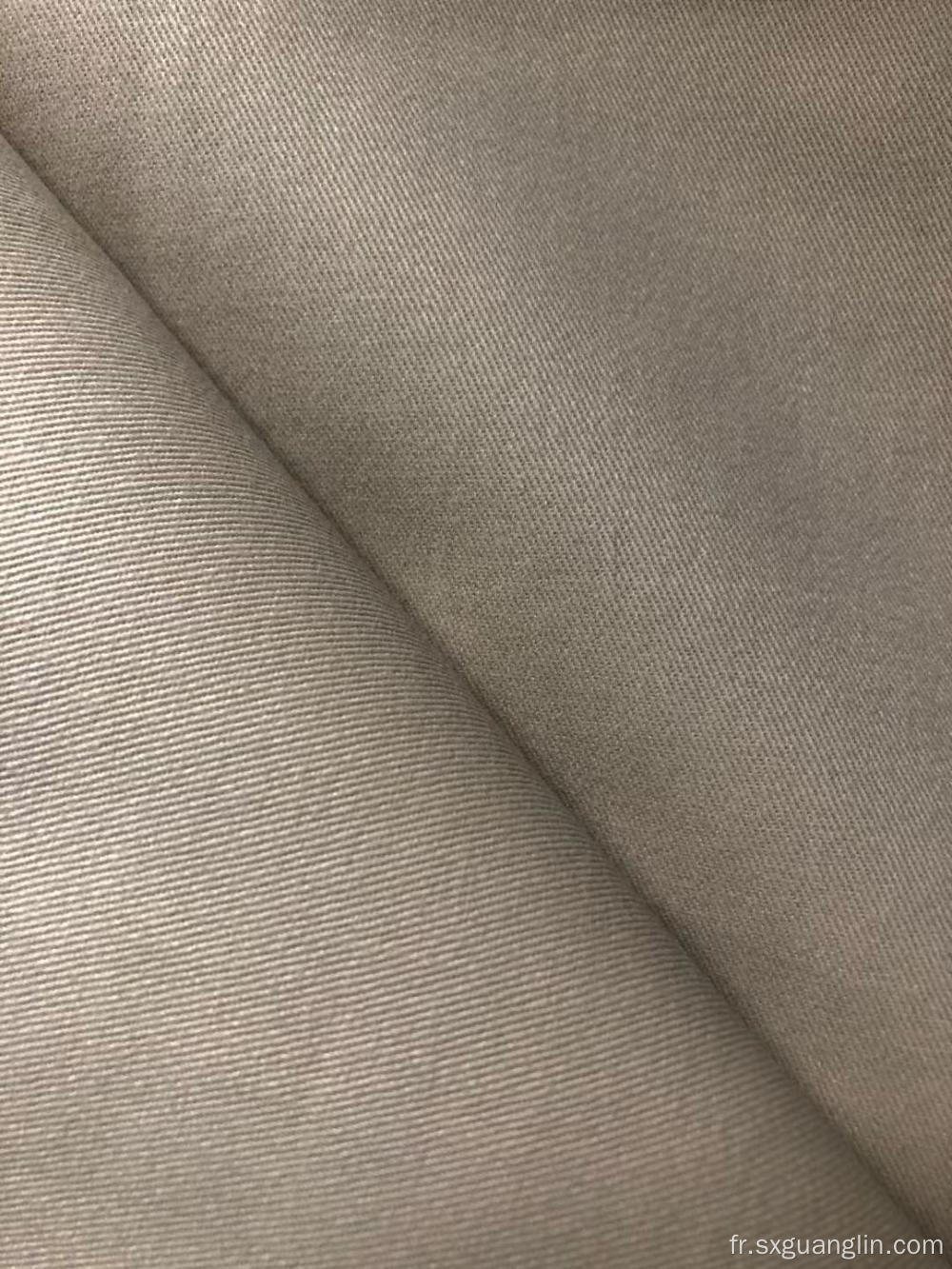 Tissu 100% coton teint en sergé double pour pantalon