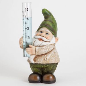 Tay vẽ gnome điêu khắc đo mưa