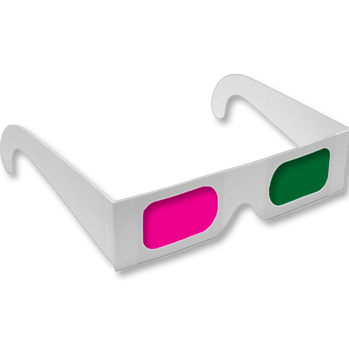 Disposable Paper 3D Glasses for PC with Replaceable Battery