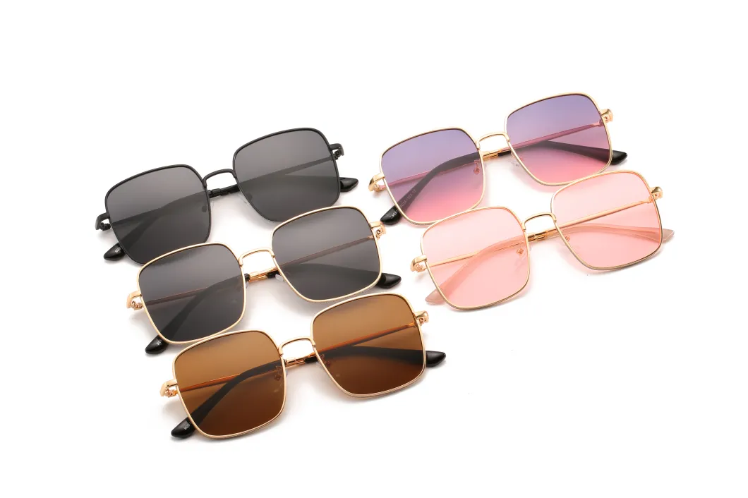 2020 Hot Selling No MOQ Classic Square Metal Fashion Sunglasses