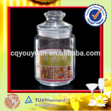 High Quality Transparent Clear Glass Cookie Jar