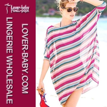 Colorful Sheer Chiffon Cover up Kaftan Tunic (L3807)