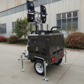 Portable LED light tower with wide lighting range