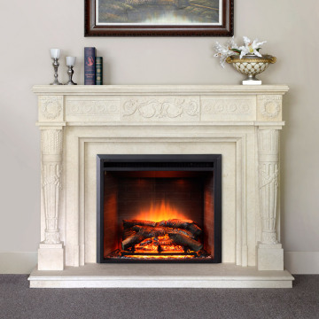 Popular Design Hand Carved marble mantel fireplace
