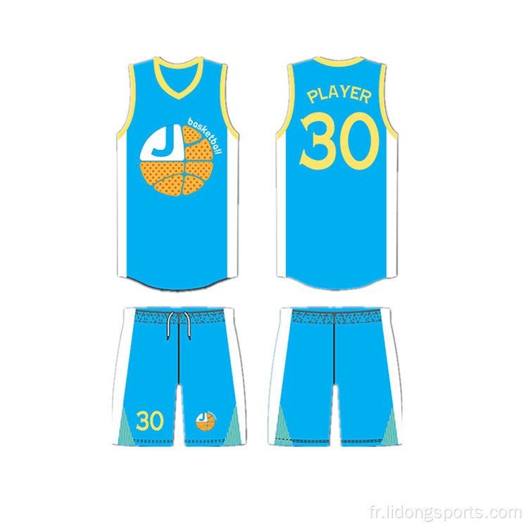 Uniforme de basket-ball de conception sur mesure rapide sec