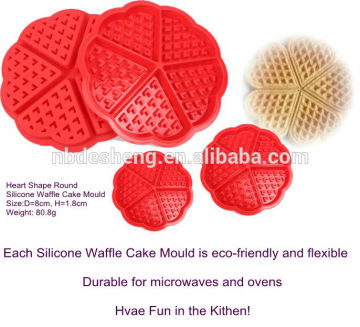 FDA LGDB SGS Disposable Eco-friendly Heart Shape Silicone Waffle Moulds