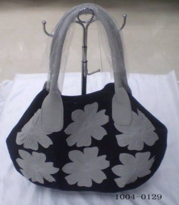 flower canvas handbag