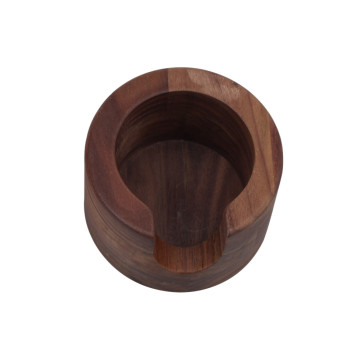 Brown Round Wooden Porta Filter Station