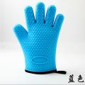 Hot Selling Oven Handskar Mitt med Palm Rubber Silicone Mitten