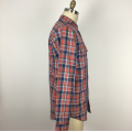 Red blue Plaid Long Sleeve Shirt