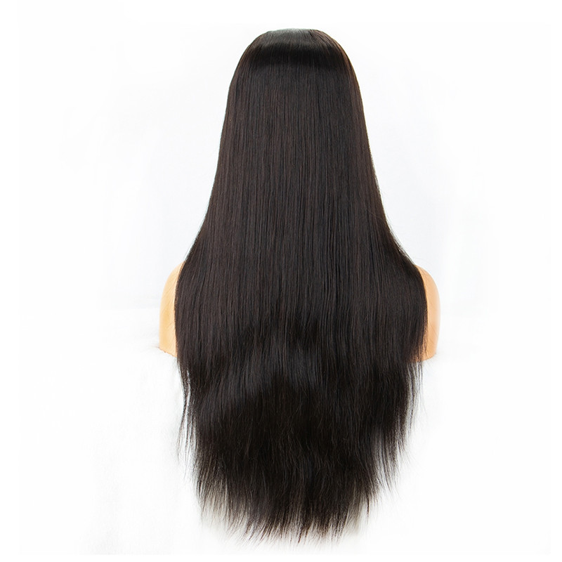 High Quality Thick 180% Density Straight U Part Wigs For Black Women Middle Part Half Hand Tied  Made Human Hair wigs