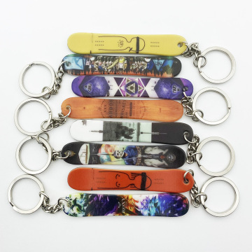 Personalized Plastic Ski Board Snowboard Keychain