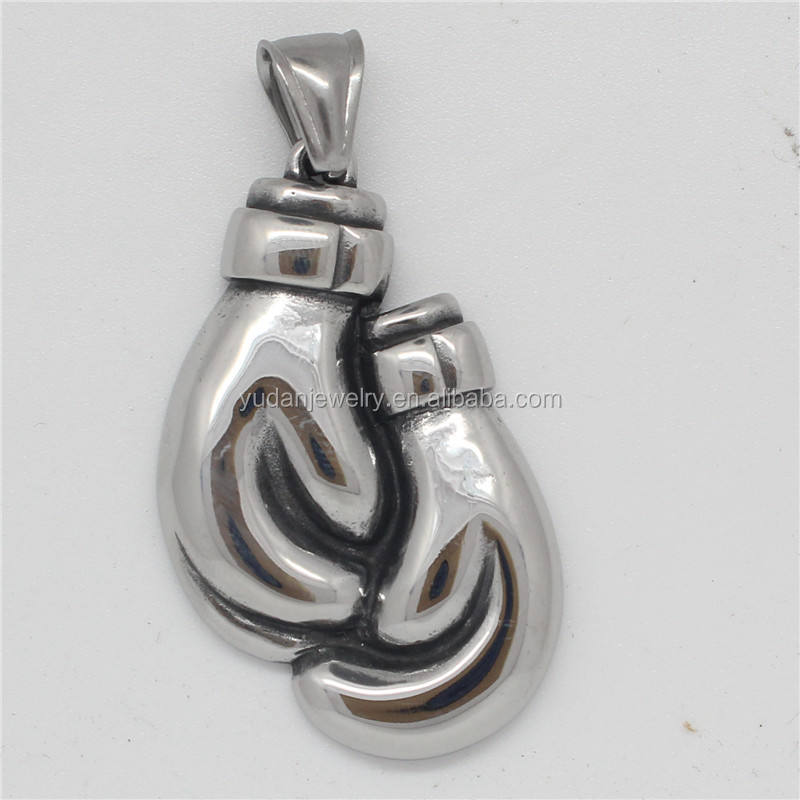 Yudan Wholesale Stainless Steel Silver Boxing Glove Pendant