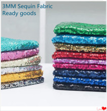 wholesale poly mesh 3mm sequin sequence fabric