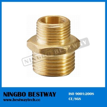 Brass nipple plumbing fitting