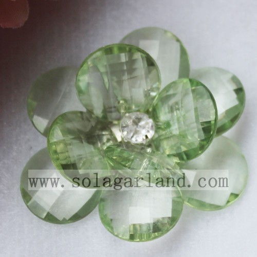 41MM Cheap Handmade Clear Beaded Flower Artificial Flowers