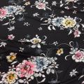 Black Multi Color AOP On Knitted Rayon Fabric