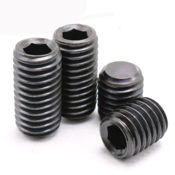 Black oxide Hexagon socket set screws with flat point