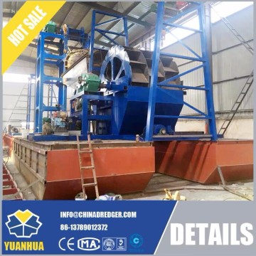 bucket dredger with mining equipment for iron sand