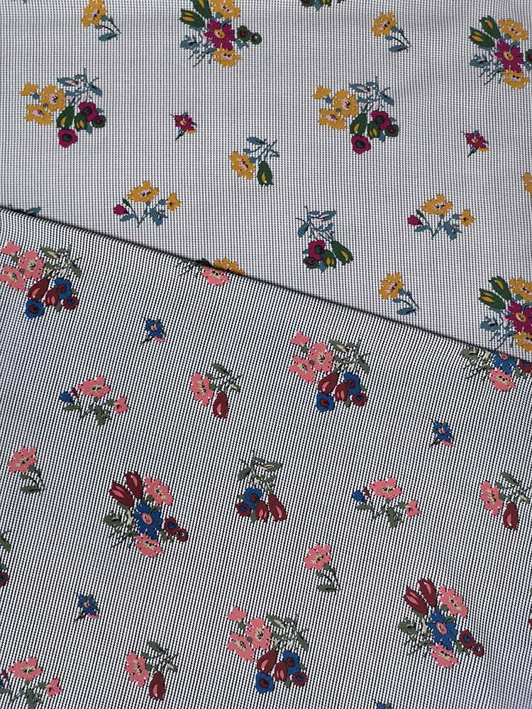 Texture Flower Rayon Voile 60S Printing Woven Fabric