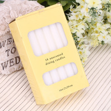 White Tapers Candles with Cotton Wicks