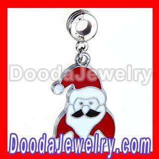 Enamel European Father Christmas Dangle Charms Wholesale?