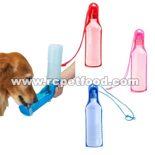 कई रंगों के साथ कुत्ते कटोरी की बोतल