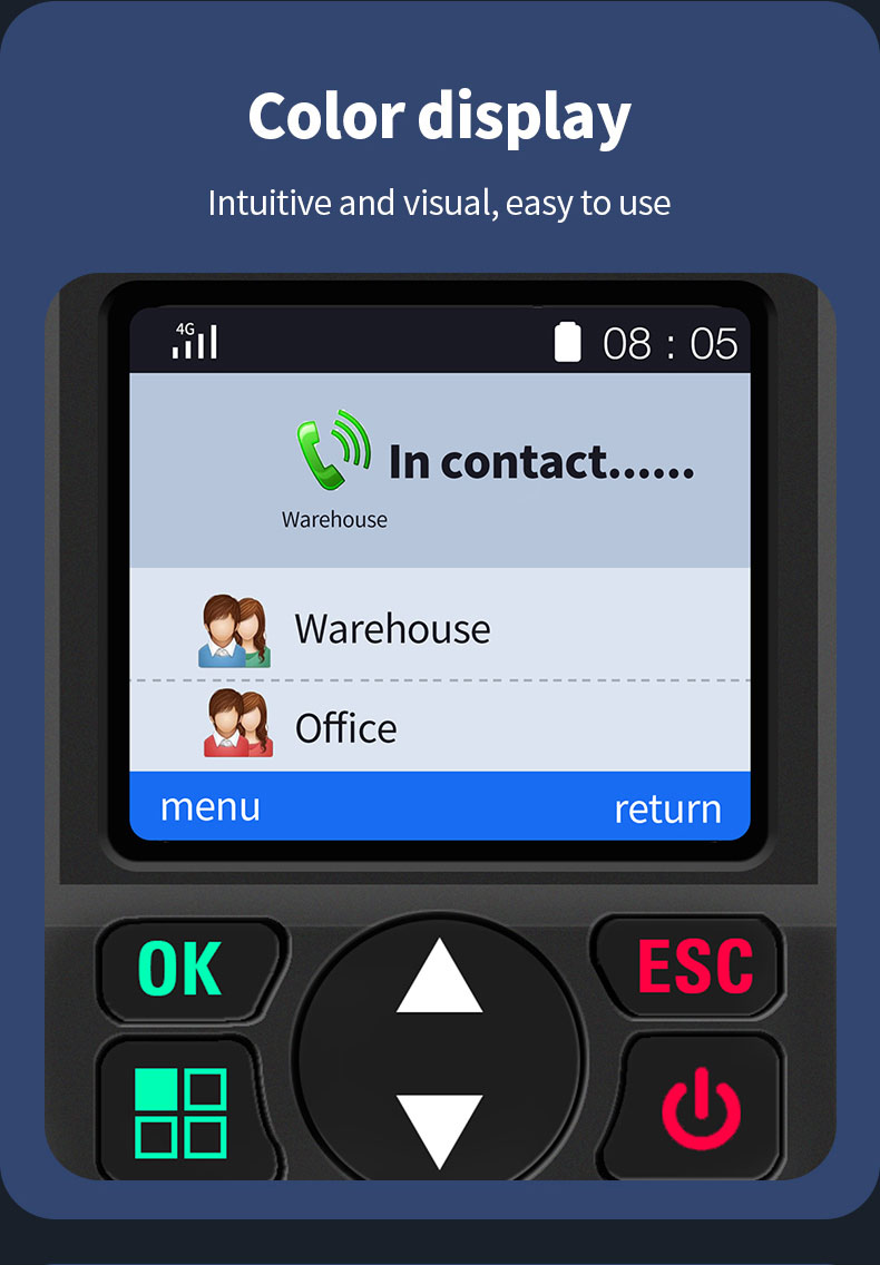 4G LTE  ETMY ET-A43  4g Wifi Android Zello Poc Radio Walkie Talkie with USB Data Cable