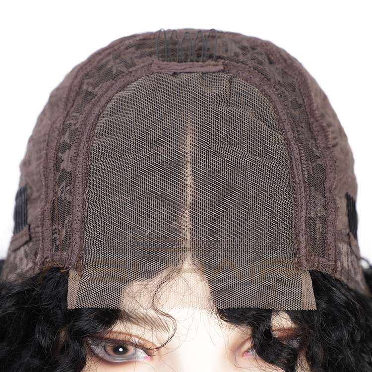 Aisi Hair New Design 16 Inch Medium Long Black Wig Afro Kinky Curly Swiss Lace Wig Synthetic Lace Front Wigs For Black Women